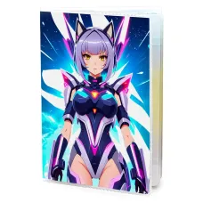 Обложка для паспорта ПВХ Кибердевушка неко MOB573