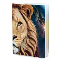 Обложка для паспорта ПВХ Лев портрет MOB580