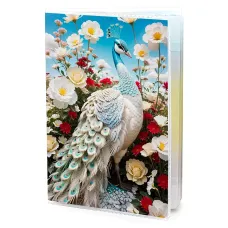 Обложка для паспорта ПВХ Белый павлин MOB587