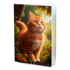 Обложка для паспорта ПВХ Рыжий кот MOB610