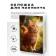 Обложка для паспорта ПВХ Рыжий кот MOB610