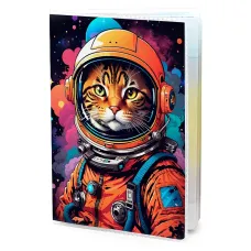 Обложка для паспорта ПВХ Кот астронавт MOB615