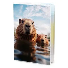 Обложка для паспорта ПВХ Капибары MOB630