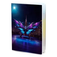 Обложка для паспорта ПВХ Киберпанк бабочка MOB646