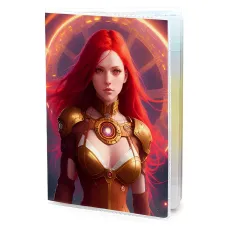 Обложка для паспорта ПВХ Девушка с красными волосами MOB650