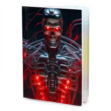 Обложка для паспорта ПВХ Киберпанк робот MOB652