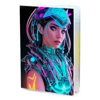 Обложка для паспорта ПВХ Девушка с аугментациями MOB653