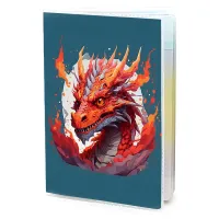 Обложка для паспорта ПВХ Пылающий дракон MOB658