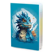 Обложка для паспорта ПВХ Синий дракон MOB659