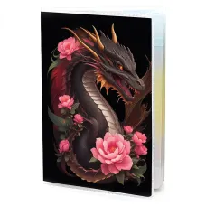 Обложка для паспорта ПВХ Дракон и розы MOB661