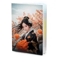 Обложка для паспорта ПВХ Девушка в кимоно MOB700