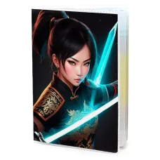 Обложка для паспорта ПВХ Девушка самурай MOB704