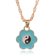 Кулон Инь-Ян в цветке, 18х15мм BJK394