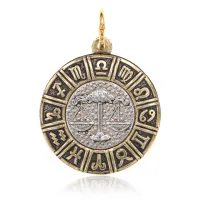 Кулон Знаки Зодиака Весы, d.23мм V-BJK01-07