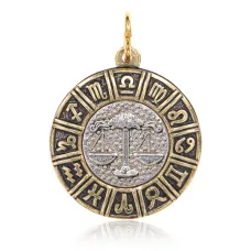 Кулон Знаки Зодиака Весы, d.23мм V-BJK01-07