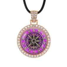 Кулон со стразами Вегвизир, цвет светлое золото ALKS0207