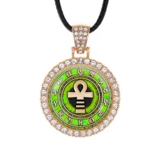 Кулон со стразами Анкх, цвет светлое золото ALKS0228