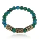Рунический браслет Рунические активаторы с синт.камнем Хризоколла 8мм BSRH-006