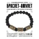 Рунический браслет Развитие интуиции с нат.камнем Лава (базальт) 8мм BSRH-013