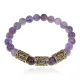 Рунический браслет Преодоление кризиса с нат.камнем Аметист 8мм BSRH-019