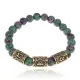 Рунический браслет Сдвиг в отношениях с синт.камнем Цоизит 8мм BSRH-025