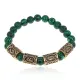 Рунический браслет Энергия творчества с синт.камнем Малахит 8мм BSRH-035