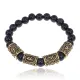 Рунический браслет Стремление к знаниям с синт.камнем Авантюрин синий 8мм BSRH-036