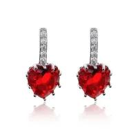 Серьги Сердце, 17,5х9х15мм SE255