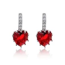 Серьги Сердце, 17,5х9х15мм SE255