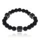 Браслет из лавы и шунгита, 8мм BJBS-432