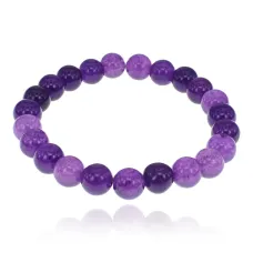 Браслет, 8мм, аметист BJBS-433