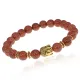 Браслет-амулет Будда с синт. камнем Коричневый авантюрин 8мм BSHE-01-01G
