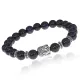 Браслет-амулет Будда с синт. камнем Синий авантюрин 8мм BSHE-01-02S