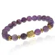 Браслет-амулет Будда с нат. камнем Аметист 8мм BSHE-01-03G