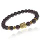 Браслет-амулет Будда с нат. камнем Гранат 7,5мм BSHE-01-06G