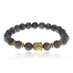 Браслет-амулет Будда с нат.камнем Лабрадор 8мм BSHE-01-08G
