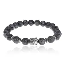 Браслет-амулет Будда с нат. камнем Лабрадор 8мм BSHE-01-08S