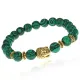 Браслет-амулет Будда с синт. камнем Малахит 8мм BSHE-01-12G