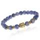 Браслет-амулет Будда с нат. камнем Содалит 8мм BSHE-01-18G