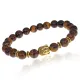 Браслет-амулет Будда с нат. камнем Тигровый глаз 8мм BSHE-01-19G