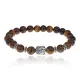 Браслет-амулет Будда с нат. камнем Тигровый глаз 8мм BSHE-01-19S