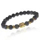 Браслет-амулет Будда с нат. камнем Змеевик 8мм BSHE-01-29G