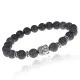 Браслет-амулет Будда с нат. камнем Змеевик 8мм BSHE-01-29S