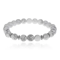 Браслет Дерево жизни с нат.камнем Кахолонг 8мм BSHE-05-07S