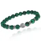Браслет Дерево жизни с синт.камнем Малахит 8мм BSHE-05-12S