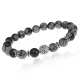 Браслет Дерево жизни с нат.камнем Снежный обсидиан 8мм BSHE-05-14S