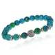 Браслет Дерево жизни с синт. камнем Хризоколла 8мм BSHE-05-21S