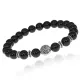 Браслет Дерево жизни с нат. камнем Черный агат 8мм BSHE-05-23S