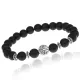 Браслет Дерево жизни с синт.камнем Шунгит 8мм BSHE-05-24S