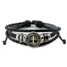 Кожаный браслет Руна Иса BSK-0337